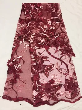 

2018 Latest French Laces Fabrics High Quality Tulle African Laces Fabric For Wedding Nigerian Tulle Lace Material