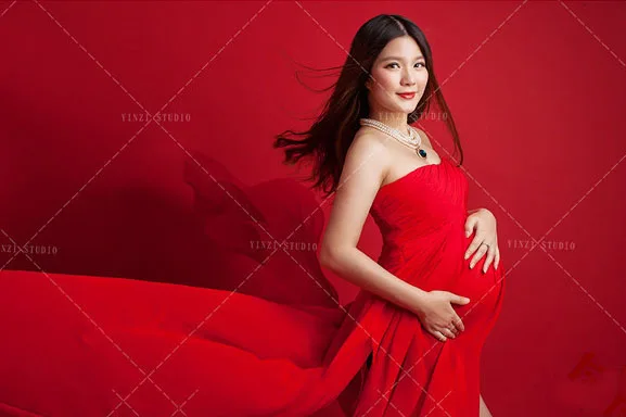  Women Summer Maternity Photography Dress Clothing for Pregnant One Size Pregnancy Photography Shoot Props Gown Clothes