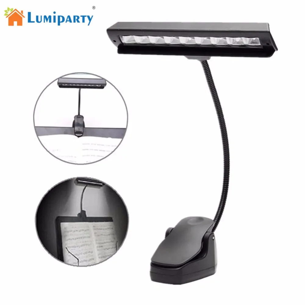 LumiParty High Power 9 LEDs Flexible Clip on Music Stand Clamp Night