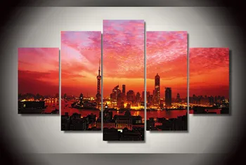 

HD Printed City night sky Painting on canvas room decoration print poster picture canvas Free shipping/ny-2252