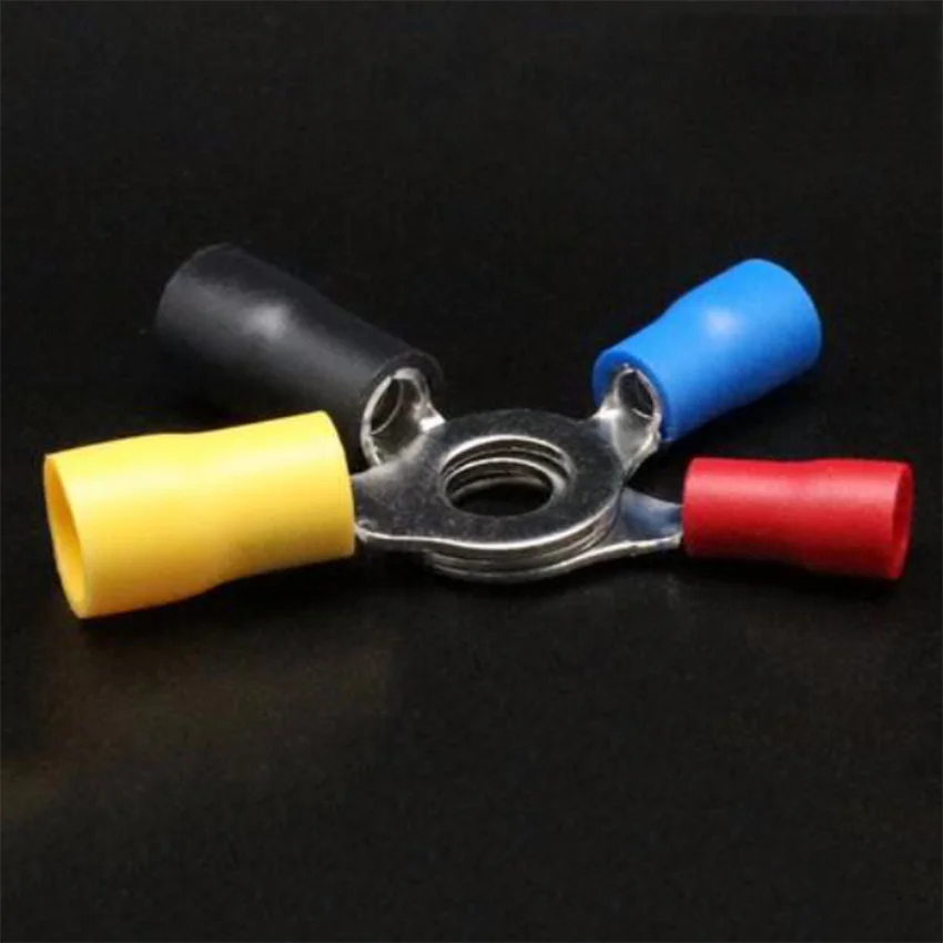 

Hot sale 4 color 50PCS RV2-6 Ring insulated terminal Cable Wire Connector Electrical Crimp Terminal