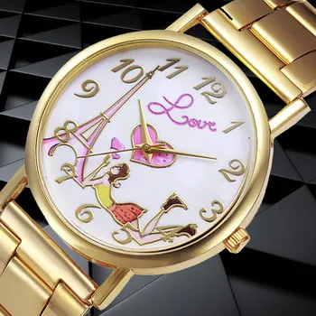 

2018 Fashion Hot Sale Women's Crystal Clock Stainless Steel Analog Quartz Wrist Watches Relogio Feminino Ladies' Gifts Watch #W