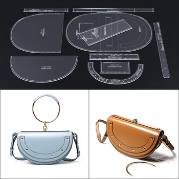 

laser cut durable Acrylic Template Pattern For DIY Handmade Single Shoulder Bag Leather Craft Sewing Pattern Sewing stencil