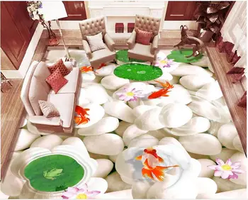 

vinyl flooring White pebbles wall mural wallpaper 3d tile flooring kitchen wallpaper stone wall flooring vinyl