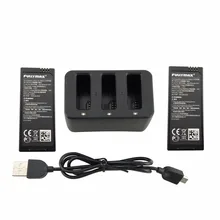 2PCS 3.8V 1100mah lithium battery with 3 in 1 charger for TELLO four-axis aircraft spare parts remote drone