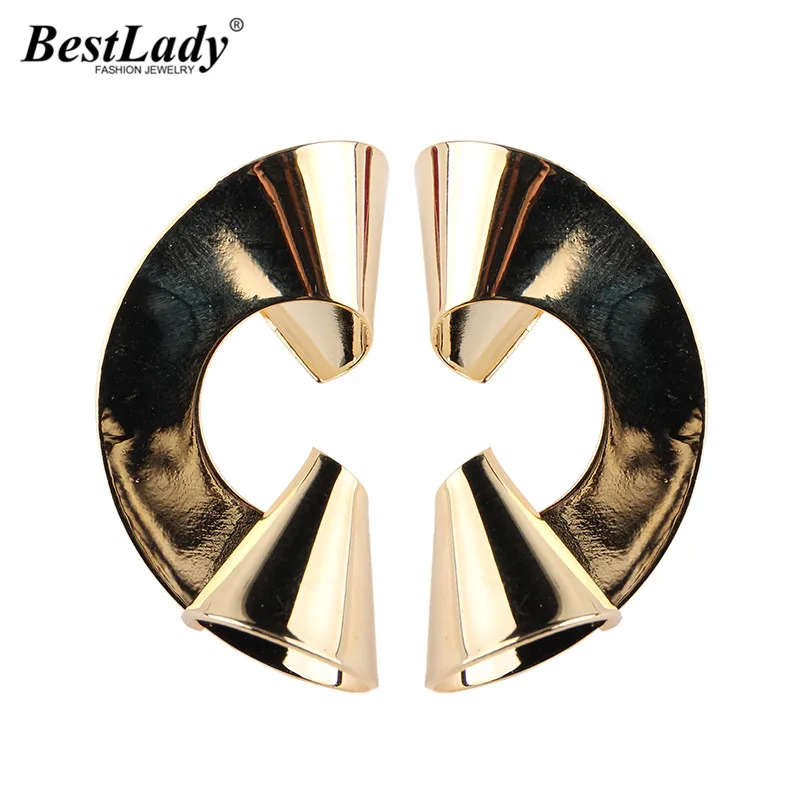 

Best lady Gold&Silver Plated Luxury Geometric Stud Earrings Good Quality Vintage Statement Stud Earrings Wedding Hot Accessories