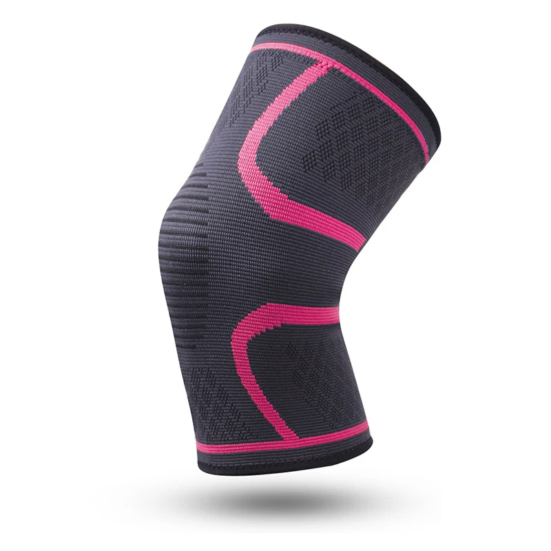 1 пара наколенники нейлоновые эластичные спортивные наколенники суппорт колена из дышащей ткани фиксатор для бега фитнес Пешие прогулки Велоспорт - Цвет: Rose