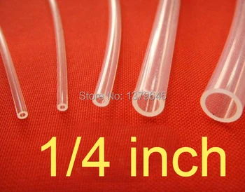 

4.35mm ID 6.35mm OD 1/4 inch PFA FEP F46 F4 Transparent clear PTFE tube,1/4'' TFE ETFE te HOSE,semiconductor printer pipe Tubing