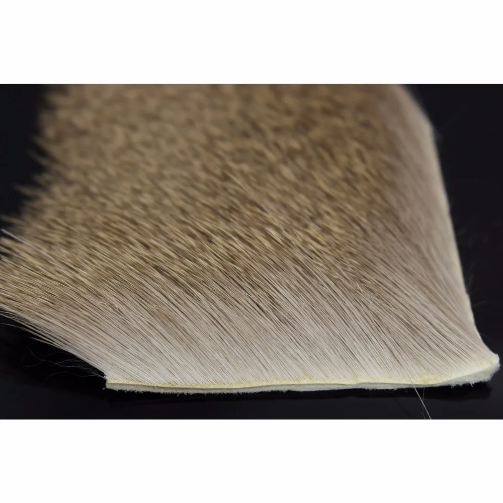 Tigofly 2 Pcs Lot Deer Hair Elk Body Hair Short Slim Thin Fur