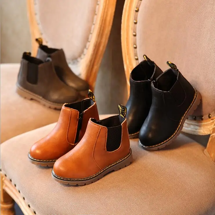 

Hot sale Winter Autumn Boys Girls Boots Kids Shoes Children Boys Girls Martin Boots Handmade Leather Boots Baby Boys Girls Shoes
