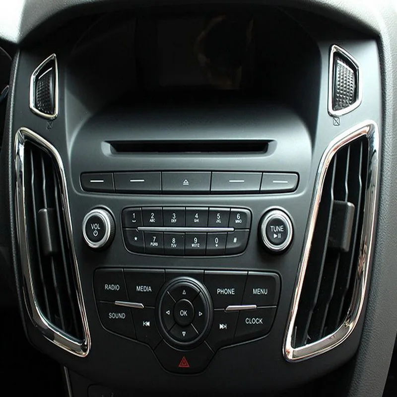Tonlinker 5 шт. DIY Автомобильный Стайлинг ABS хром в контрольной розетке световая Коробка Чехол наклейки для Ford Focus 2012-15 аксессуары