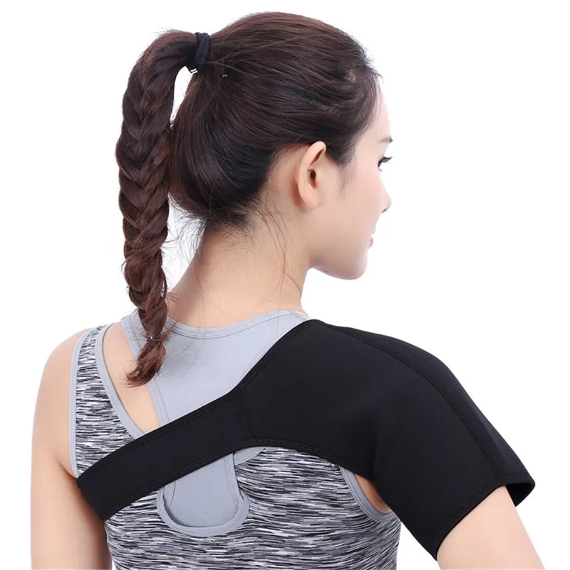 Adjustable elastic single shoulder support Strap Sports Muscle Protect Brace Dislocation Injury Arthritis Shoulder Strap #4S26 (9)