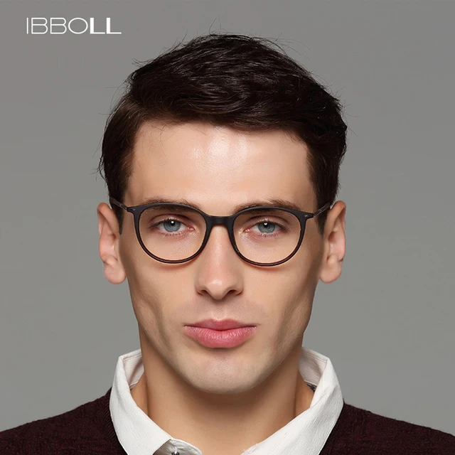 Ibboll Luxury Top Brand Mens Glasses Frame Optical Round