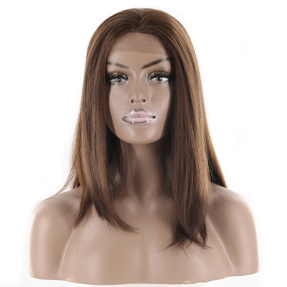Ombre Black Brown Lace Front Wigs With Baby Hair Long Soft Straight Free Part Synthetic Hair Wigs For Women X-TRESS Lace Wig Ombre Black Brown Lace Front Wigs With Baby Hair Long Soft Straight Free Part Synthetic Hair Wigs For Women X-TRESS Lace Wig