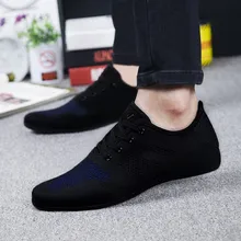 Популярная Летняя мужская обувь; дышащая мужская повседневная обувь; Мужская обувь из сетчатого материала на шнуровке; удобная мужская обувь на плоской подошве; zapatillas hombre