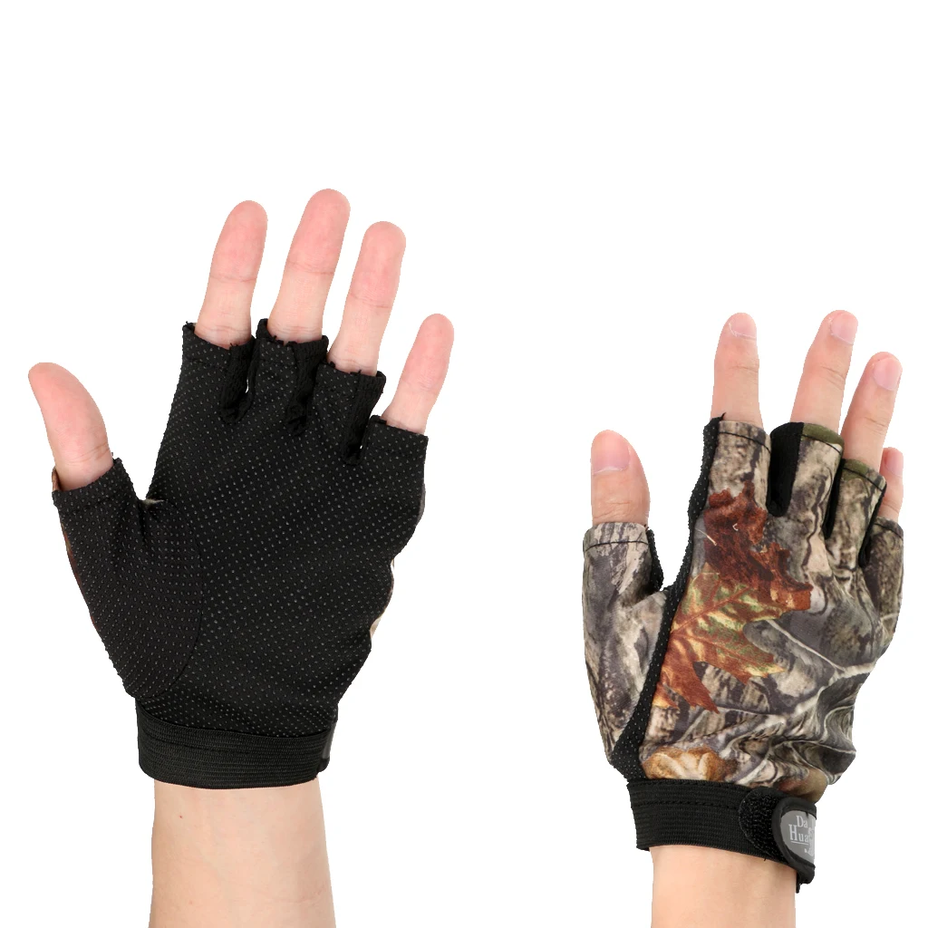 

Anti-slip Fishing Hunting Cycling Gloves Waterproof Skidproof Fingerless Outdoor Sports Sun Protection Mitts