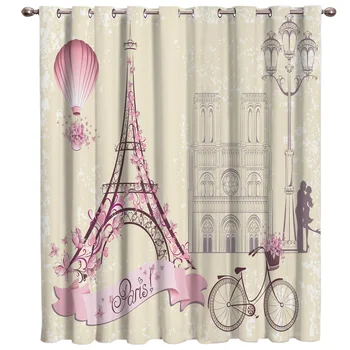 

French Paris Tower Window Treatments Curtains Valance Window Curtains Dark Curtain Lights Bathroom Curtains Kitchen Outdoor