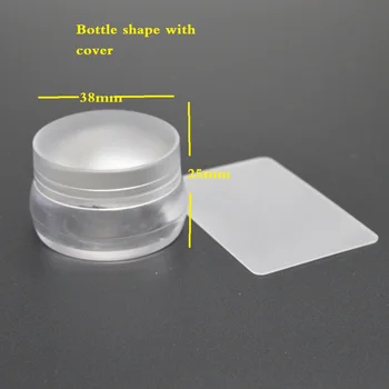 

1set Bottle Shape Matte Nail Art Stamper Scraper with Cap Silicone Jelly 3.5cm Nail Stamp Stamping Tools 2019 New Sale Gift