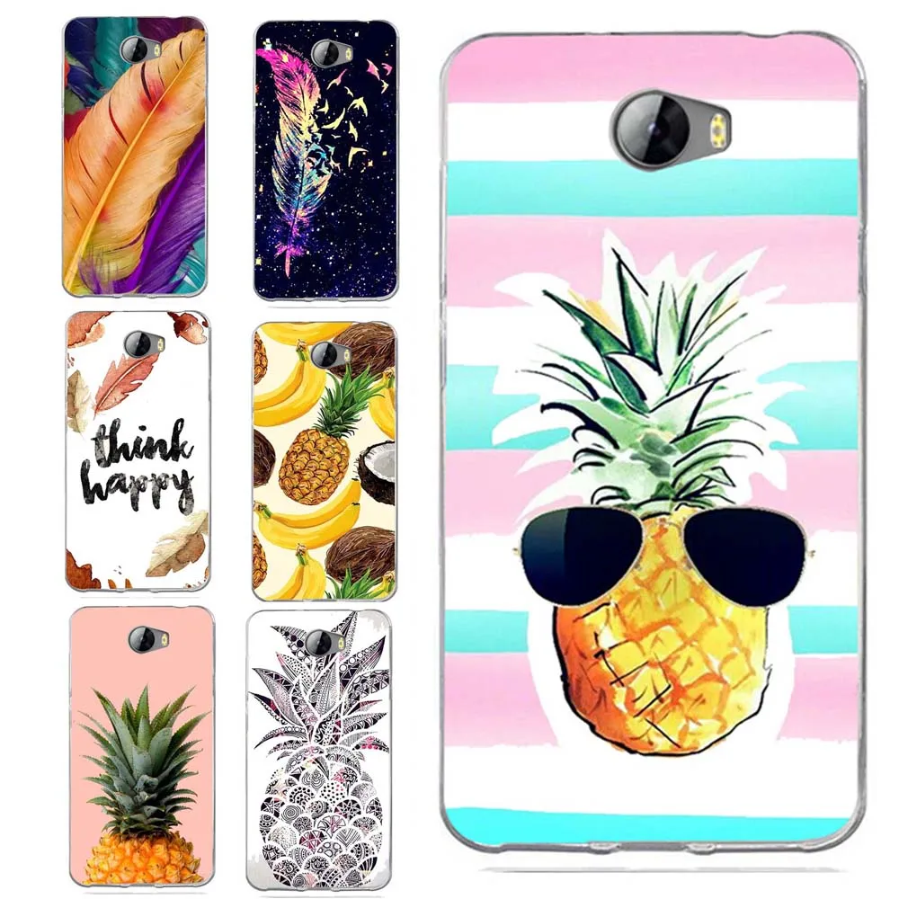 Для huawei P9lite/P8 Lite 2016 2017 Y5 II 2 Y5ii/Y6 компактный листья ананаса силиконовый