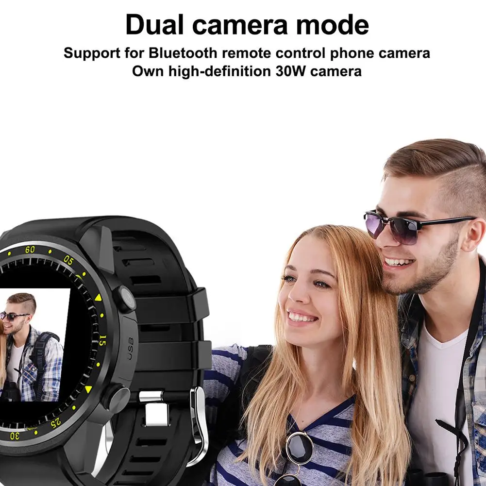 Умные часы F1 1 3 дюйма Bluetooth 4 0 круглый сенсорный экран IPS чип MT2503 поддержка