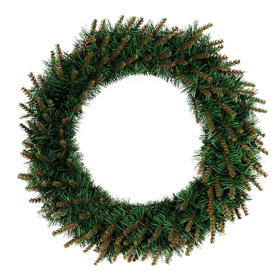 

New Green Hanging Christmas Wreath 1PC 30/40/50cm DIY Hanging Wreath Christmas Party Decoration Wall Ornament Garland 30