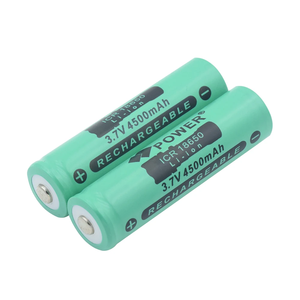 18650 батарея литий-ионный 4500mAh 3,7 V перезаряжаемый фонарик для фар мини-вентилятор - Цвет: 2 PCS