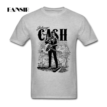 

Johnny Cash Short Sleeve T-shirt Adult Creative Tshirt 100% Cotton O-neck Men's T Shirt For Group