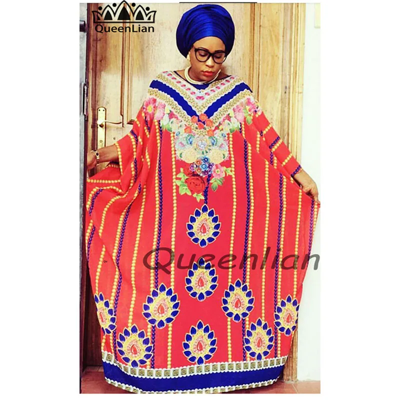 

2017 New Fashion Super Size African Loose Long Dashiki Flower Pattern Printing Internatinal Nation Printing For Lady(QQXF#)
