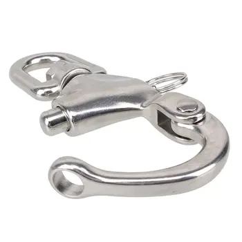 

128mm Swivel/Jaw Snap Shackles 304 Stainless Steel Quick Release Bail Rigging