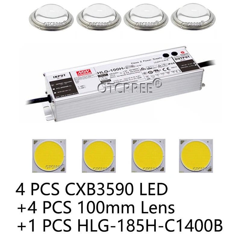 Cree COB CXB3590 CXB 3590 светодиодный светильник для выращивания 3000 K/3500 K/5000 K CD Bin 80 CRI 36V cob led светильник для выращивания медицинских растений