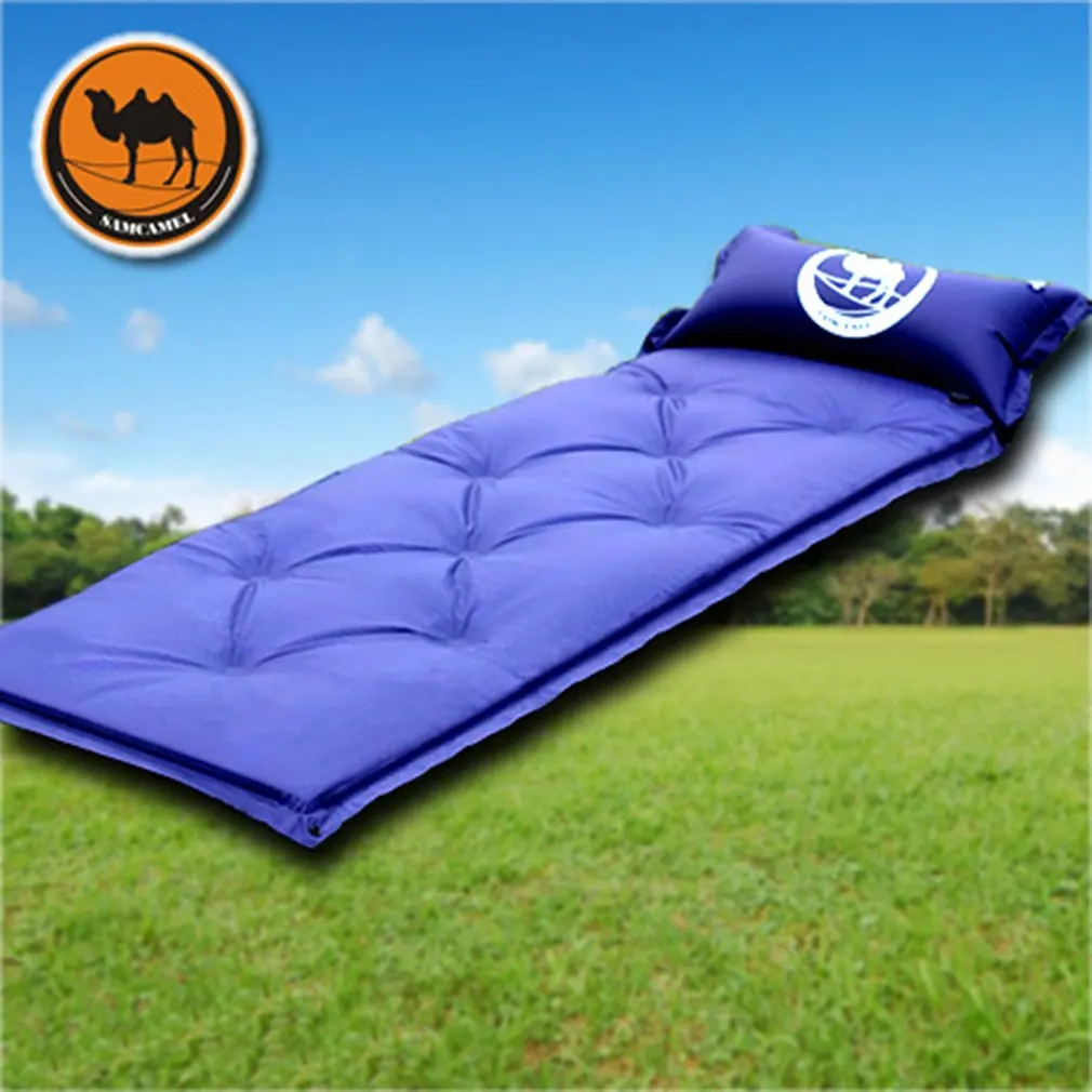 Camping Picnic Automatic Inflatable Sleeping Mat Mattress With Pillow