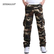 ZiTengLuo Марка Качество Мужские брюки карго милитари для Для мужчин с карманами комбинезоны тактические армейские брюки камуфляж Мода