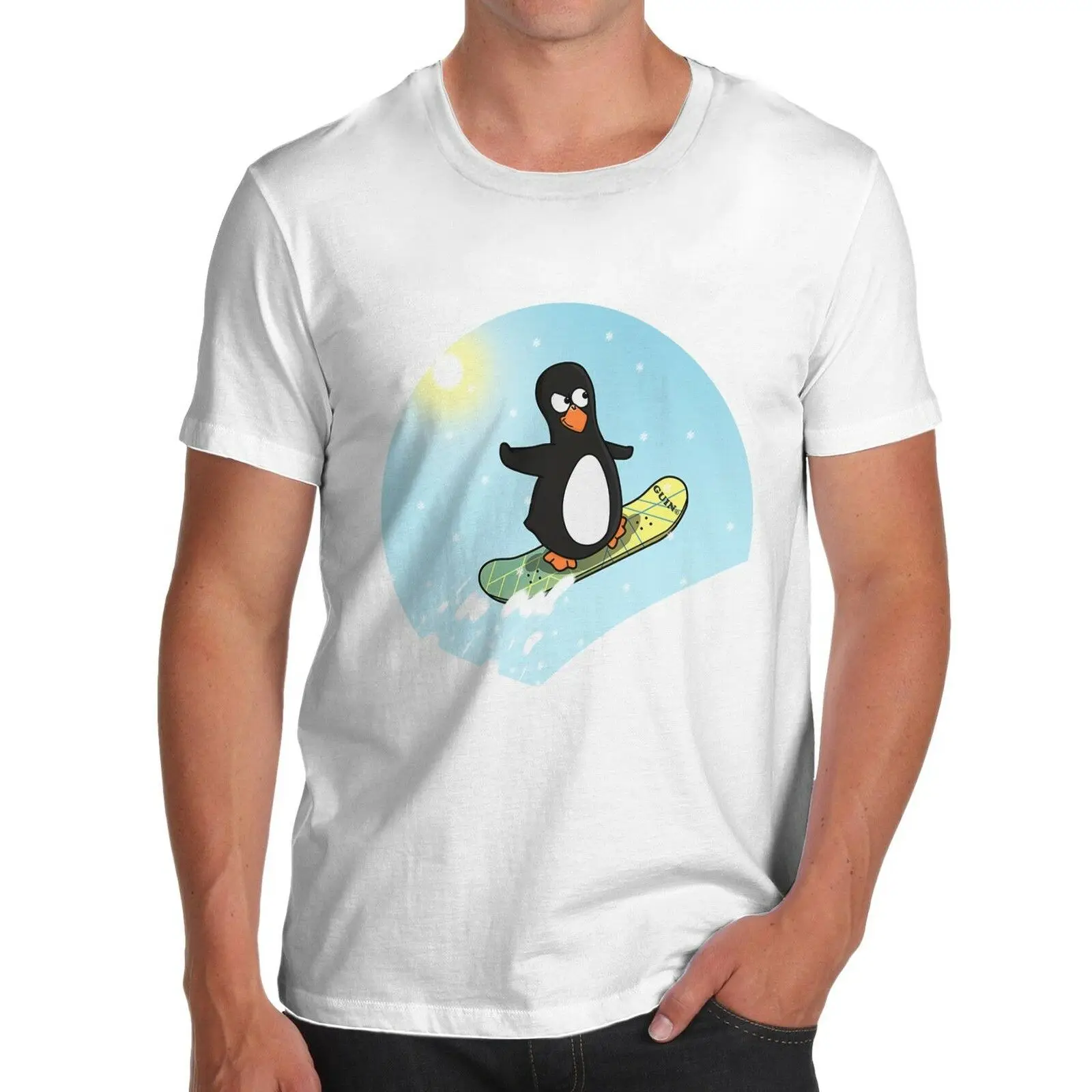 Мужская забавная футболка Guin The Penguin | одежда