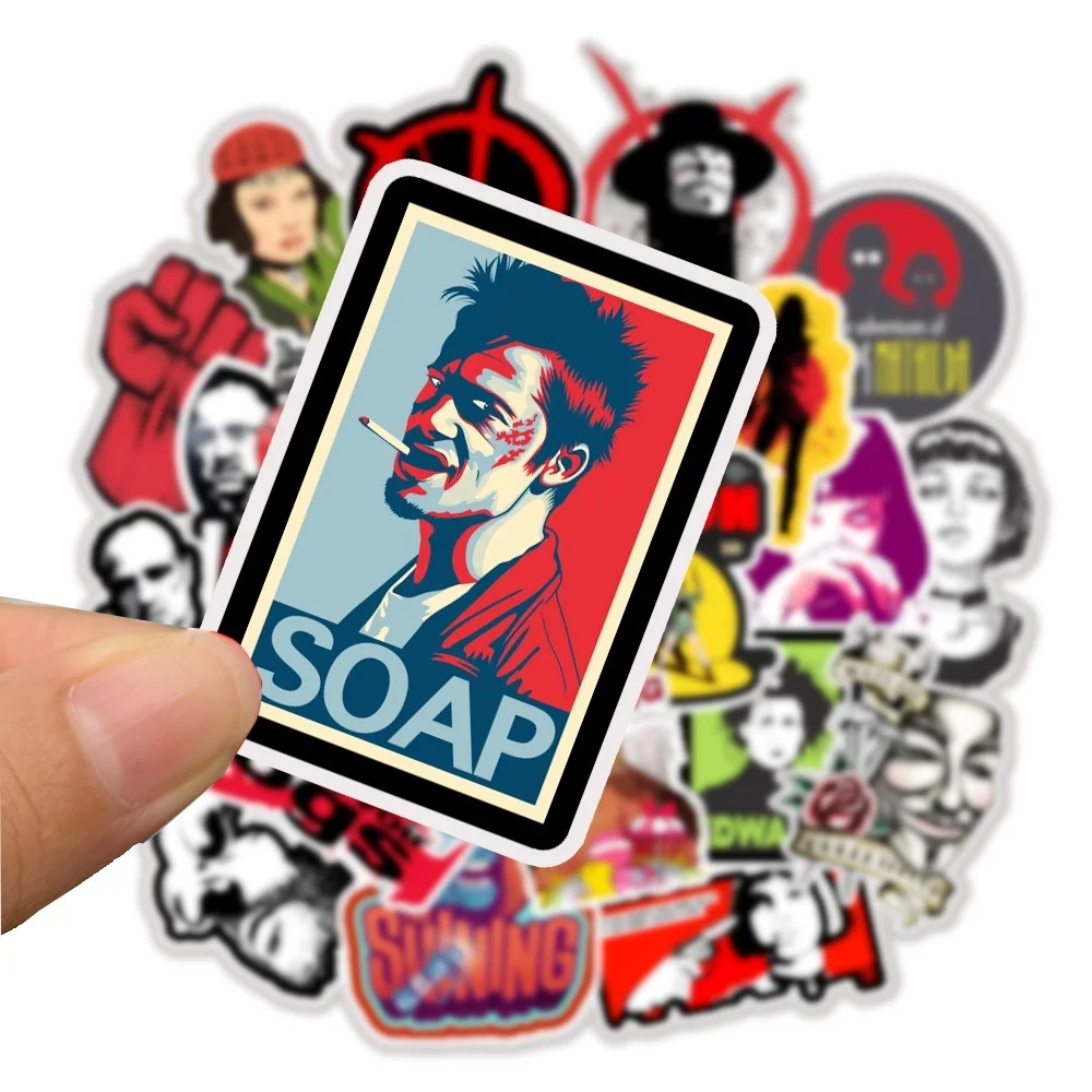 50 قطعة الكلاسيكية فيلم لب الخيال اقتل بيل نادي القتال ملصقات للمنزل ديكور DIY ملصقات مصورة الأمتعة محمول لوح التزلج لعبة