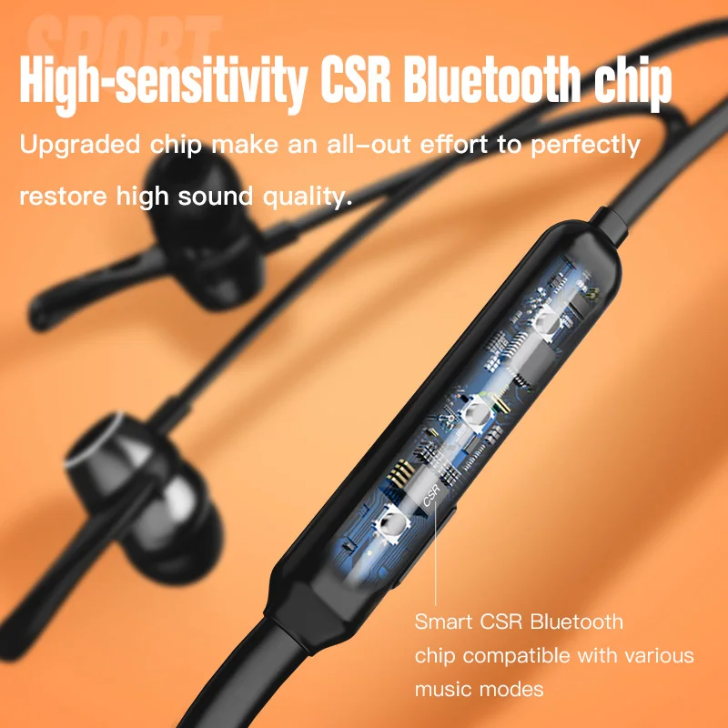 HOCO Bluetooth наушники Беспроводные Спортивная гарнитура Водонепроницаемые Наушники