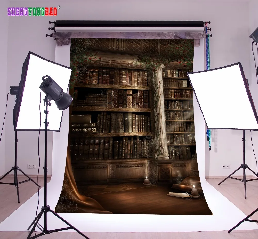 

SHENGYONGBAO Vinyl backdrop Photography Backdrops Bookshelf theme Photo Studio Background SJ45