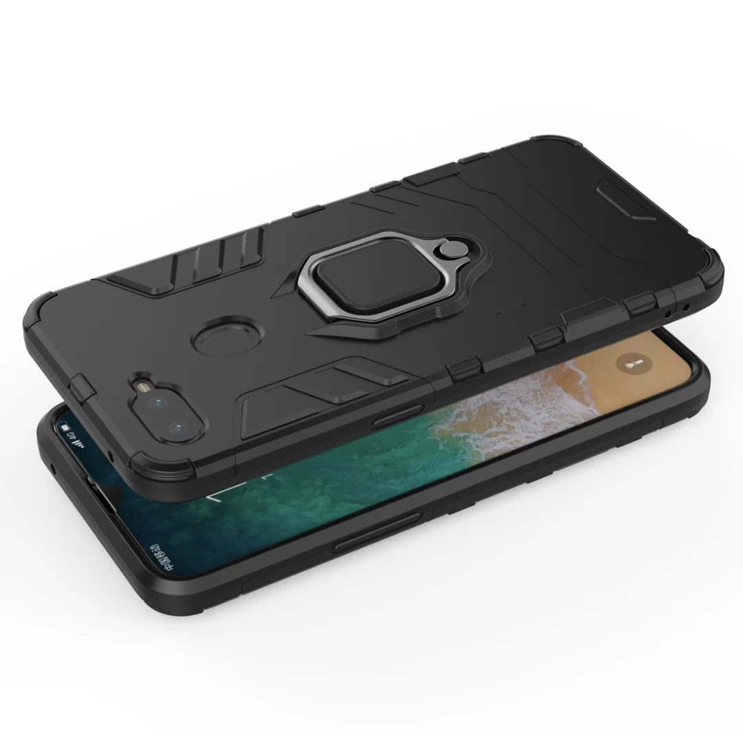 Для OPPO F9 чехол с подставкой кольцо твердый армированный из силикона +