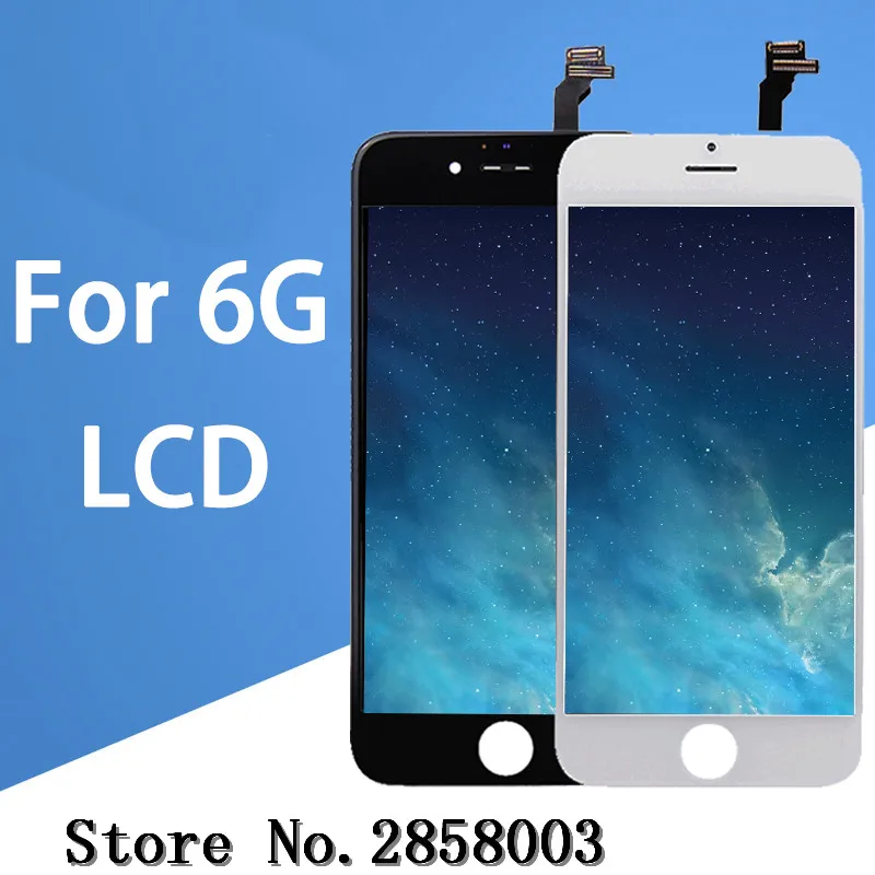 

5pcs/lot Quality AAA 4.7 No Dead Pixel for IPhone 6 LCD Display Touch Screen pantalla Cold Press Frame Digitizer Assembly