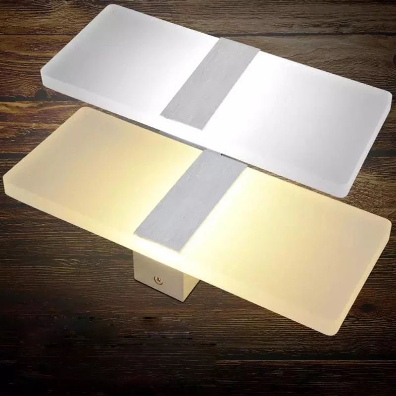 Modern led wall lamps 6W 12W bed room bedside lamp Aluminum Acrylic