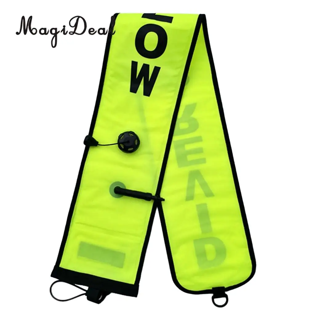 MagiDeal Professional High Visibility Scuba Diving Inflatable Safety Sausage Signal Surface Marker Buoy (SMB) Tube