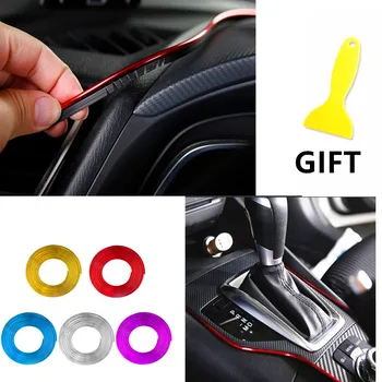 

5M Car Styling Brand Stickers and Decals Interior Decorative 3D Thread Stickers Decoration Strip on Car-Styling Auto Accessories
