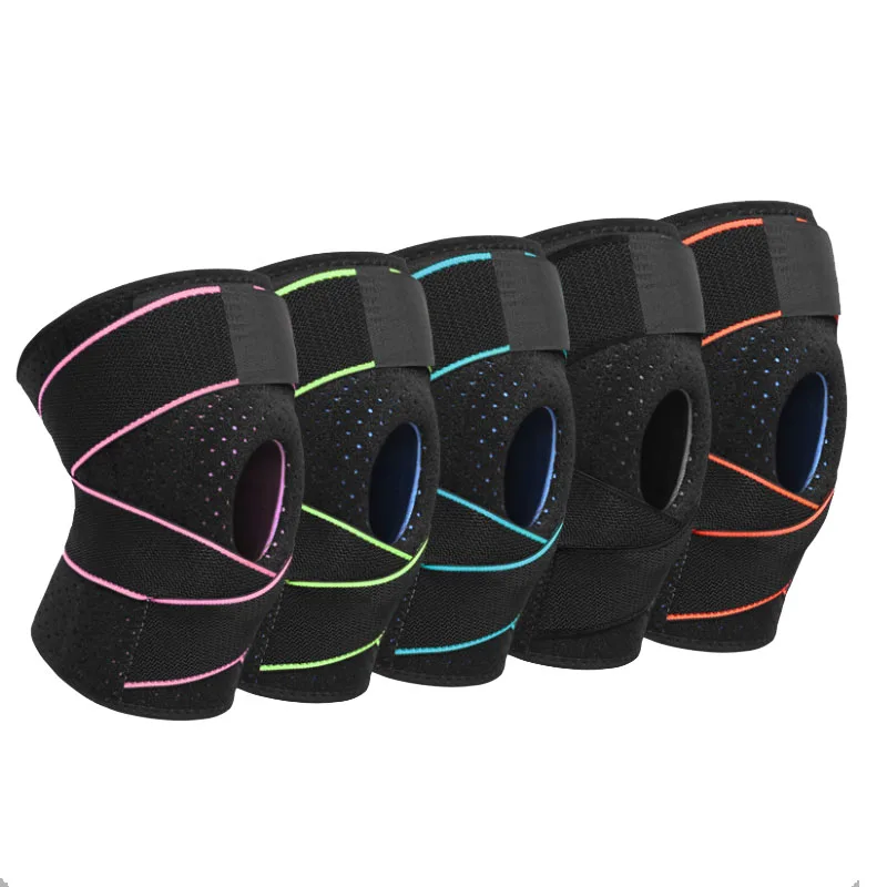 AOLIKES поддержка колена Coolfit Быстросохнущий силикагель 4 пружинный стабилизатор