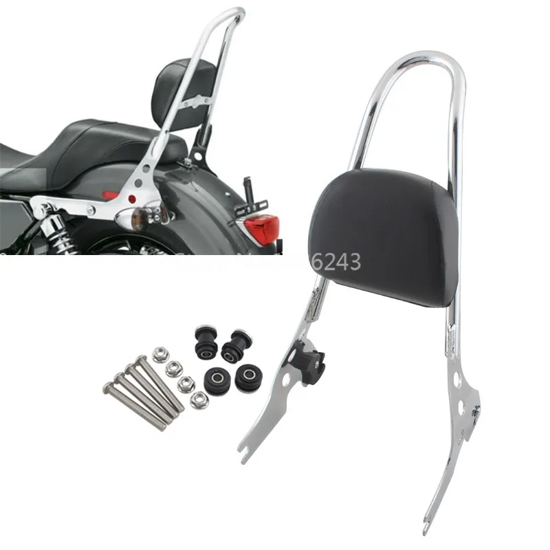 New Steel Luggage Sissy Bar Passenger Backrest Fits For Harley Sportster 1200 883 Chrome |