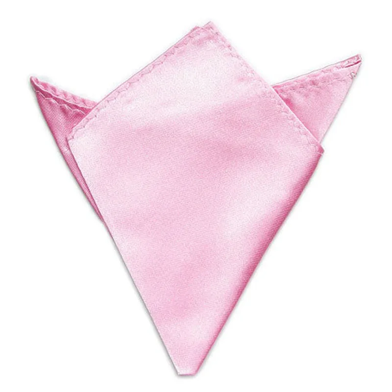 pink Распродажа мужские атласные однотонные простые костюмы Свадебный квадратный Карманный вечерние платок повязка на голову шейный шарф браслет полотенце - Цвет: pink