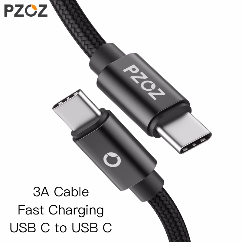 Кабель PZOZ с usb c на 3A PD для быстрой зарядки Тип Type ipad pro 2018 Samsung S9 переключатель Macbook
