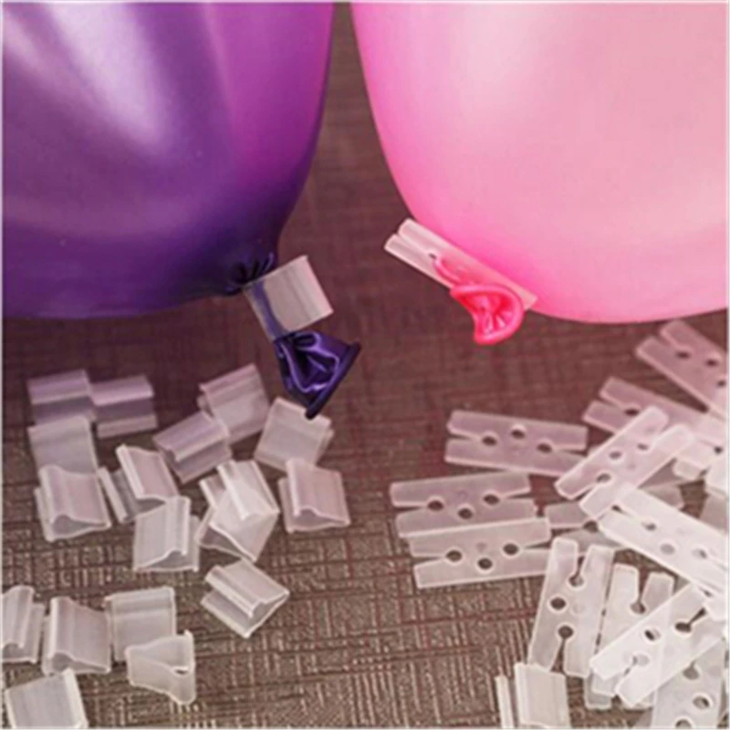 100Pcs/Lot V/H Shape Balloons Sealing Clip Ballon Buttons Clips Balloon Accessories For Wedding