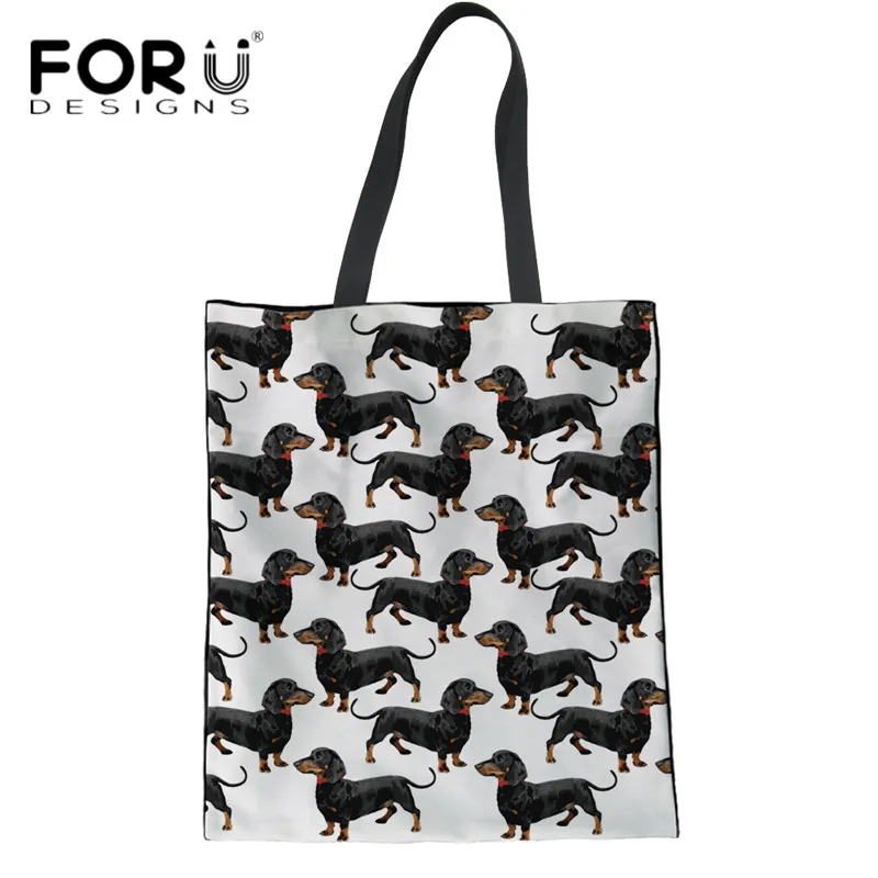 FORUDESIGNS милые женские летние пляжные сумки с принтом Dachshunds повседневные большие