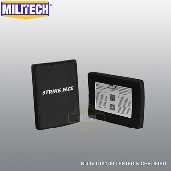 

MILITECH 6'' x 8'' Two Pieces Set SIC & PE NIJ IV 0101.06 Bulletproof Plate ESAPI lEVEL 4 Stand Alone Ballistic Side Panel SAPI