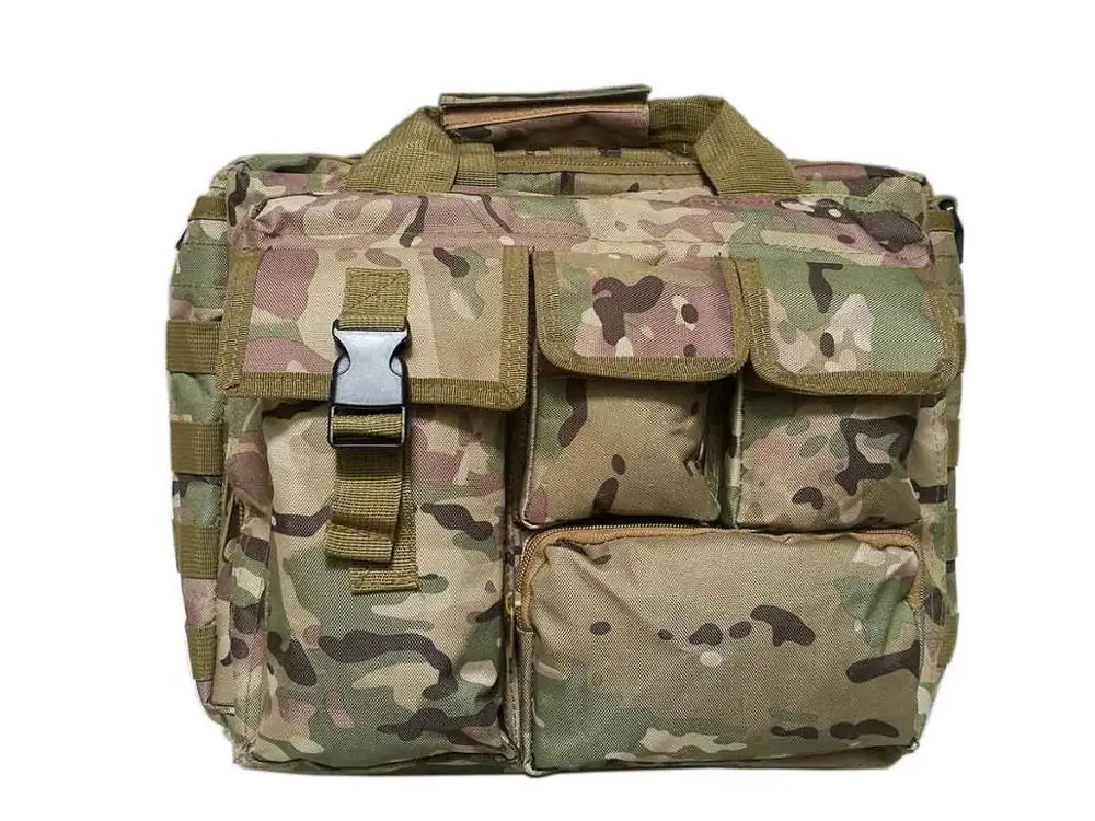 Мульти-Карманы Мужская сумка через плечо военная сумка для ноутбука сумка для 1" 15" ноутбука Портфель камера для ноутбука сумки - Цвет: CP Camo
