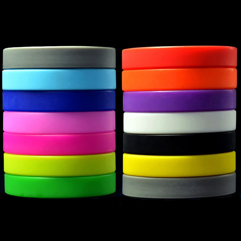 Silicone Rubber Wristband bangle bracelet Flexible Wrist Band Cuff Bracelet Sports Casual Bangle For Women Men браслет